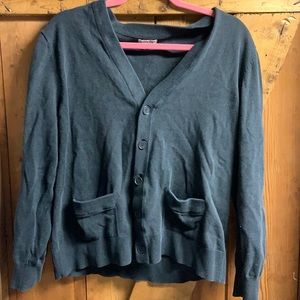 Merona large men’s sweater button down W/ pockets